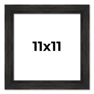 PosterPalooza | 11x11 Wide Barnwood Picture Frame, UV Acrylic, 6 Finishes - Grey, Brown, White, and Black - 1 of 4