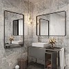 KIOTEE Rectangular Aluminum Alloy Framed and Tempered Glass Wall Bathroom Vanity Mirror in Matte Black - 3 of 4