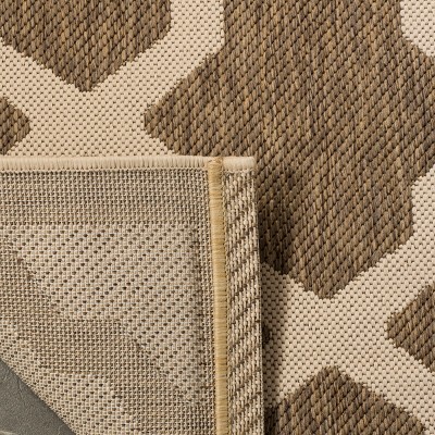 Brown and Bone Rectangular Indoor/Outdoor Area Rug
