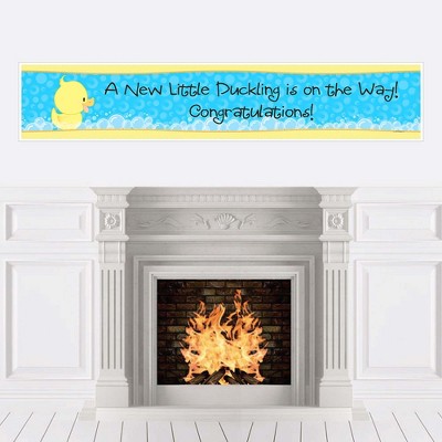 Big Dot of Happiness Ducky Duck - Baby Shower Decorations Party Banner
