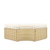 Nestfair Wicker Outdoor Round Sectional Daybed with Retractable Canopy Cushions - 4 of 4