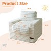 MAXYOYO Kids Bean Bag Chair, Comfy Faux Fur Bean Bag Sofa with Filler, Lazy Floor Chair Couch for Boys and Girls - 2 of 4