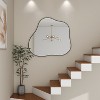 Wooakway 32"H × 30"W Metal Decorative Wall Mirrors Floral Accent Mirror in Black Novelty Bathroom Vanity Mirror - 4 of 4