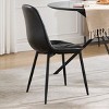 Dining Chair Set,Faux Leather Dining Chairs With Metal Legs And High Back,Kitchen Chairs,Armless Chairs For Dining Room-Cuddlewood - image 2 of 4