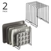 mDesign Large Metal 8 Slot Baking Sheet/Appliance Organizer Rack - 2 of 4