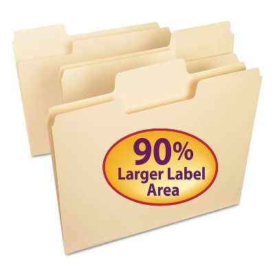 Smead SuperTab File Folders 1/3 Cut Top Tab Letter Manila 100/Box 10301