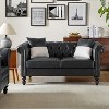 Miguel 62.2" Wide Leather Sofa With Solid Wood Legs| ARTFUL LIVING DESIGN - 3 of 4