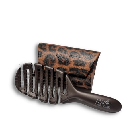 WET-N-DRY DETANGLING HAIR BRUSH (CHEETAH PRINT)