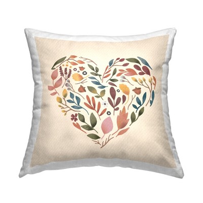 Stupell Industries Autumnal Botanicals Heart Shape Casual Design