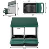 BENCMATE Pet Crates and Houses 2 Houses Dual Chamber Poultry Nesting Box for Hens and Ducks, Secure Egg Laying Sanctuary, Green, 24.41"*16.54"*6.89" - 3 of 4
