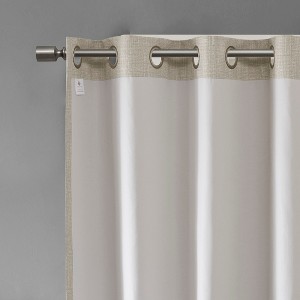 Gracie Mills Tamsin Printed Heathered Blackout Grommet Top Curtain Panel - 1 of 2