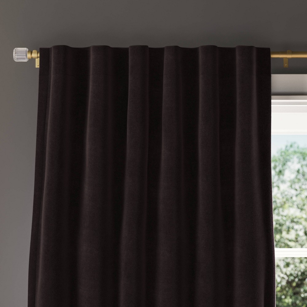 Photos - Curtains & Drapes 2pk 50"x63" Blackout Velvet Curtain Panels Black - Threshold™