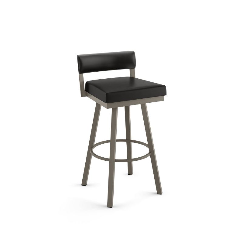 Amisco Travis Upholstered Counter Height Barstool Black/Gray, 1 of 8