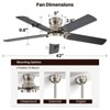 52'' Dual Color Blade Ceiling Fans with Lights and Remote 5 Blade Modern Ceiling Fan for Bedroom Living Room Patio Dimmable 6 Speeds DC Quiet - 2 of 4