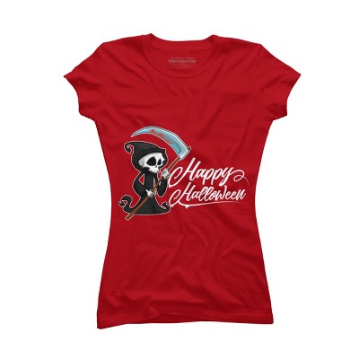 Junior's Design By Humans HAPPY HALLOWEEN - Special Edition By wedenote T-Shirt
