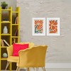 Stupell Industries Midcentury Flower Abstracts 2pc Framed Print Under Glass Set - 2 of 4