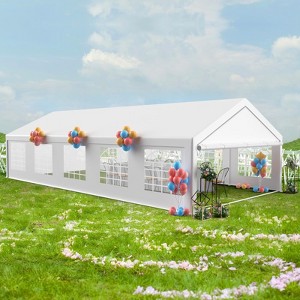 Outdoor Party Tent Heavy Duty, Wedding Canopy with Removable Sidewalls & Church Windows,with White Roof, Waterproof Outdoor Patio Shelters - 1 of 4