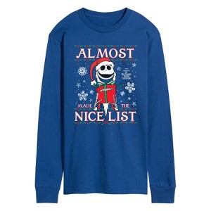 Men's - Disney - Jack Nice List Long Sleeve Graphic T-Shirt - 1 of 3