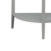 Royal Hampton Half Moon Shaped Console Table with One Open Bottom Shelf, Oak Brown and Gray - 2 of 4