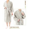 American Soft Linen Triga - Bamboo Robes for Women and Men, Unisex Plush Spa Lounging Bathrobe, 1 Piece Cozy Robe for Couples After Shower - 2 of 4