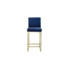 Meridian Furniture,Giselle Navy Velvet Stool - 3 of 4