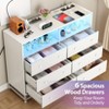 Whizmax 6 Drawer Double Dresser TV Stand, Bedroom Dresser with Power Outlet & LED Light, Wood Dresser for Room, Hallway - 3 of 4