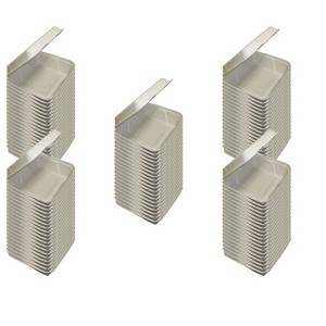 Responsible Products 9" x 9" x 3" Clamshell Single Compartment Sugarcane - Pack of 100 - 1 of 3