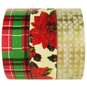 Wrapables Tis The Season Japanese Washi Masking Tape (Set of 3) - 1 of 3