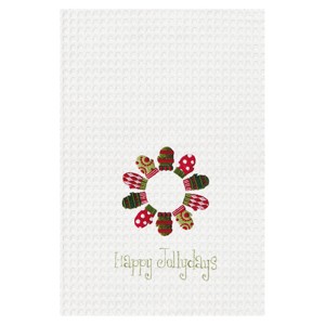 C&F Home Happy Jollydays Waffle Weave Kitchen Towel - 1 of 2