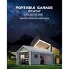 10'x20' Heavy-Duty Carport, Portable Garage with 4 Roll-Up Doors, 4 Mesh Windows, 180g PE Tarps, Reinforced Frames for Pickups, Boats, SUVs - 3 of 4