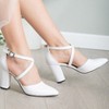 Sina - White Bridal Block Heels | Forever & Always Shoes - 2 of 4