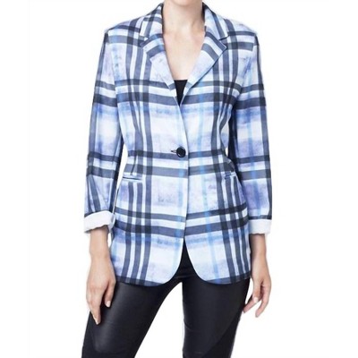 Women's Plaid Blazer - ANGEL