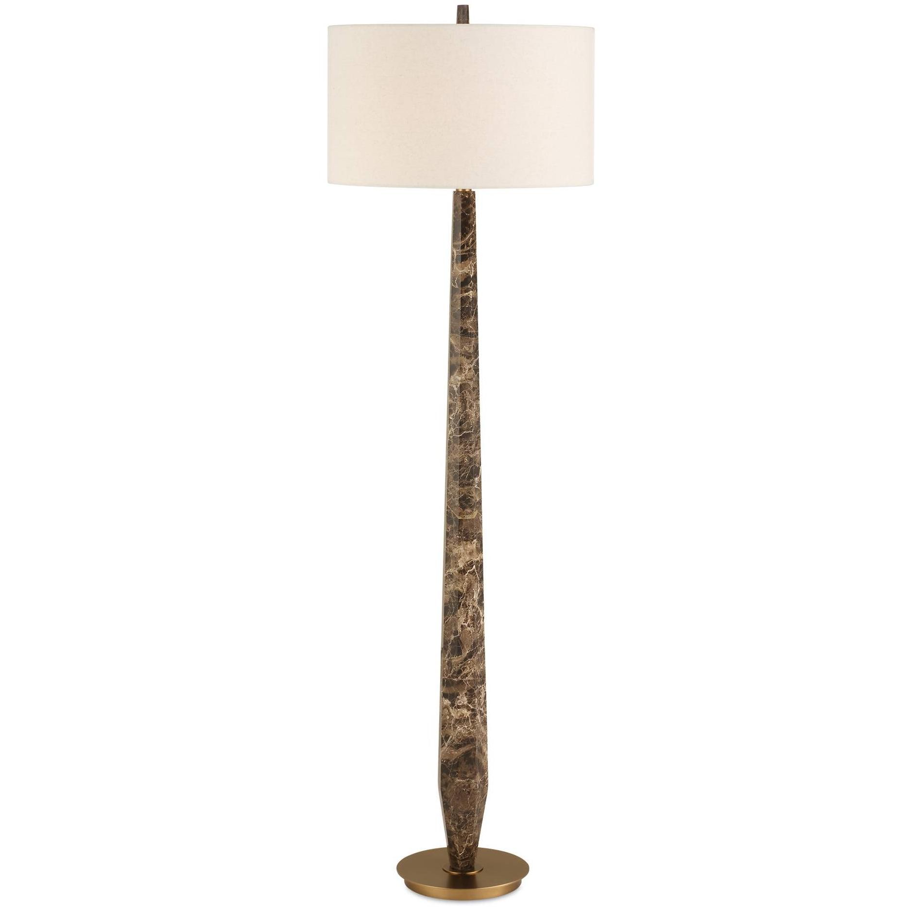 Uttermost Tyree 66" Brown Marble Floor Lamp
