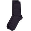 Memoi Women's Flat-Knit Bamboo Blend Crew Socks - 2 of 3