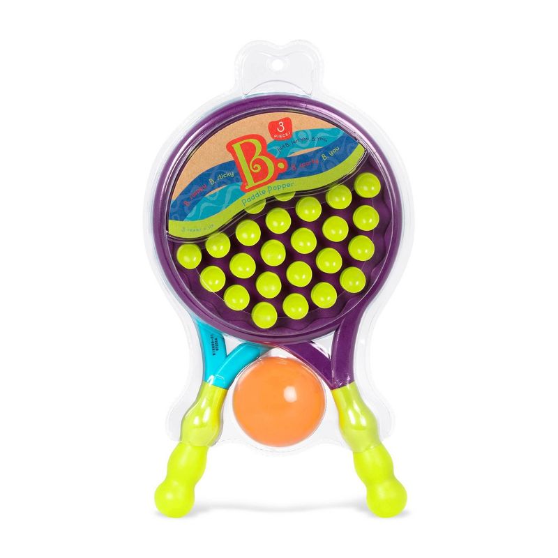 B. toys 2 Suction Paddles &#38; 1 Ball - Paddle Popper Blue/Purple, 4 of 5