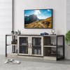 Tv Stand for 65+ Inch TV with Open Storage Shelves, Industrial Entertainment Center with Storage Cabinet and Mesh Door, for Living Room, Bedroom - 4 of 4