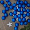 Northlight 60ct Shatterproof Matte Christmas Ball Tree Ornament Set 2.5" - Lavish Blue - 2 of 3