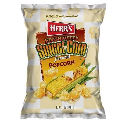 Herrs Fire Roasted Sweet Corn Flavored Popcorn - 6 Oz. Bag (Pack of 4)