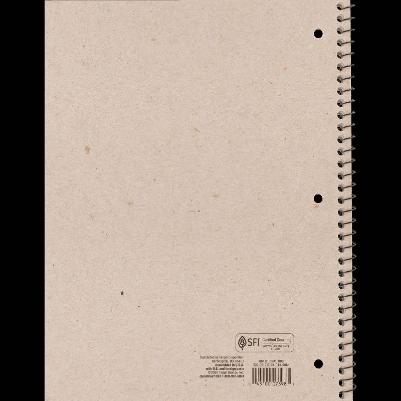 College Ruled 1 Subject Flexible Plastic Cover Spiral Notebook - up & up™, 2 of 4