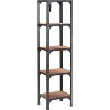 Serta 59.25" Overland Bookshelf Wood and Black Metal: Modern Etagere with 5 Fixed Shelves - 3 of 4