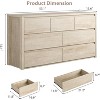 TackView 7-Drawer Dresser for Bedroom, 53.1''Wide Wood Chest of Drawers Handle Free, Large Modern Dresser Storage Cabinet for Home Office - 3 of 4