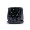 Chic Crate Set of 2 Modern 7″ Ceramic Planters with Drainage Hole – Stylish Pots for Patio, Garden & Windowsill - 3 of 4
