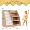 4 Tier Kids Bookshelf, Kids Book Shelf for Kids Rooms, Wood Children Bookcase,Baby Storage Book Rack,Toddler Bookshelf - 2 of 4