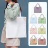 Unique Bargains Reusable Printed Shopping Totes with Handles Foldable Grocery Bag 18" x 15.7" - 3 of 4