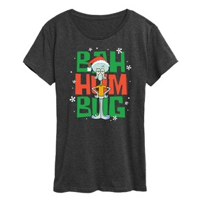 Women's - SpongeBob SquarePants - Squidward Bah Humbug Short Sleeve Graphic T-Shirt - 1 of 4