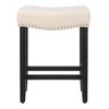 WestinTrends Upholstered Saddle Seat Barstool and Counter Stool - 3 of 4