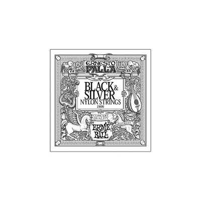 Ernie Ball 2406 Ernesto Palla Nylon Black and Silver Classical Acoustic Guitar Strings