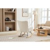 CAVINAS Accent Chair Modern Rocking Chair with Solid Wood Legs Upholstered Glider Rocking Chair with High Backrest - 2 of 4