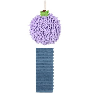 REGALWOVEN Absorbent Quick Drying Solid Decorative Hand Towels for Bathroom 14" x 30"/6" x 6" 2 Pcs - 1 of 4