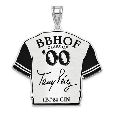 Black Bow Jewelry Sterling Silver Tony Perez Signature Enamel Jersey Pendant